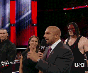 BOW DOWN TO THE QUEEN - Stephanie Mcmahon as Triple H